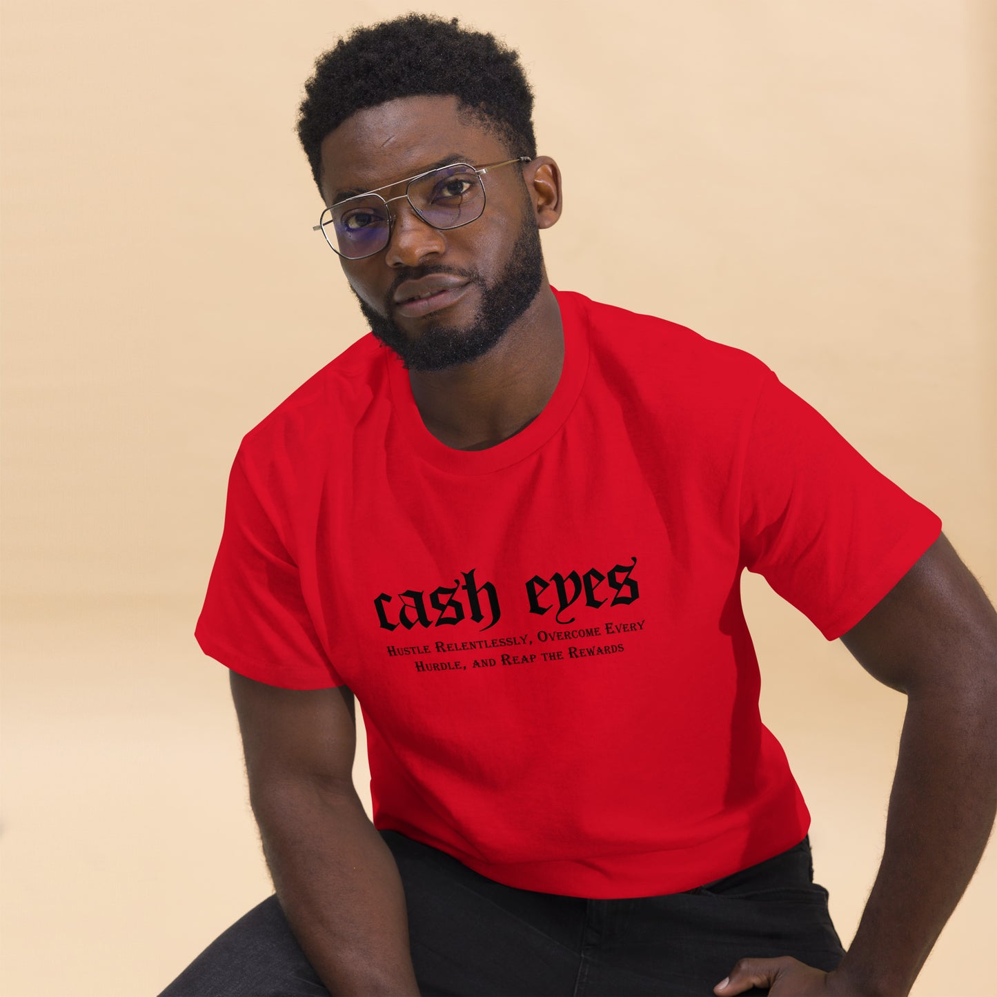 Slogan Unisex black words tee